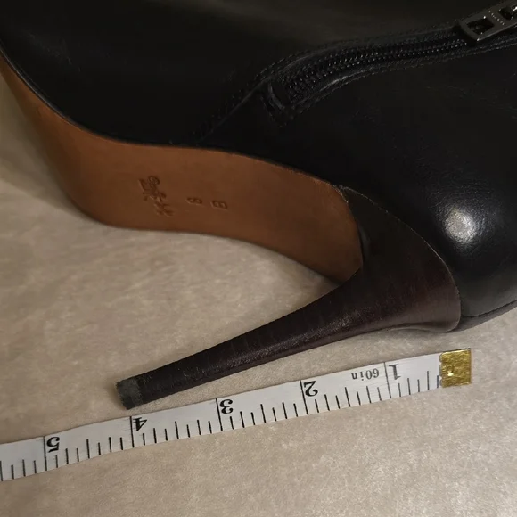 Coach Black Suede Heeled Boots with Lace-Up Design - Picture 10 of 13